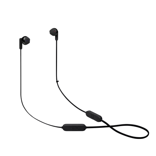 JBL Tune 215BT Black Earbud Bluetooth Headphones + 3-Button Remote + Tangle-free Cable + 16-hour Battery + JBL Pure Bass Sound